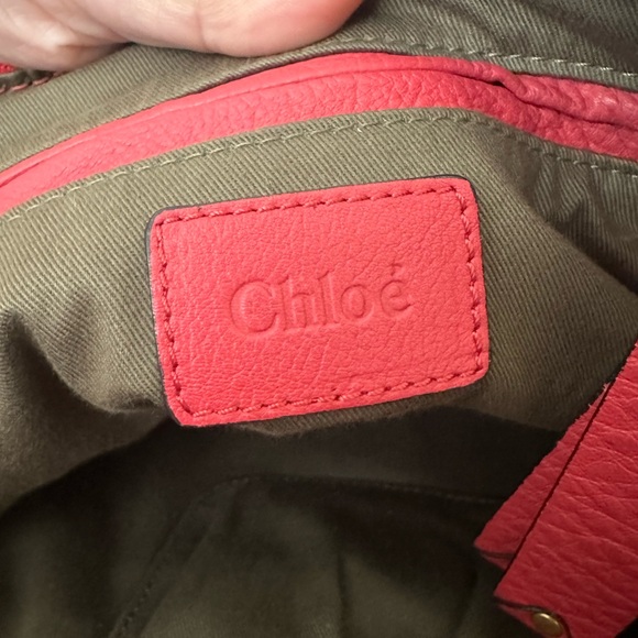Like new Chloe Medium Marcie with long strap in a luscious poppy red! - Picture 7 of 14